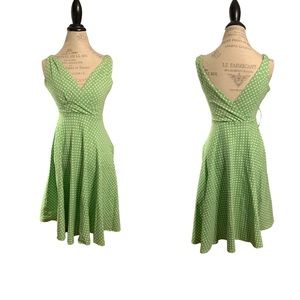 Polka Dot Pin Up Dress - Green